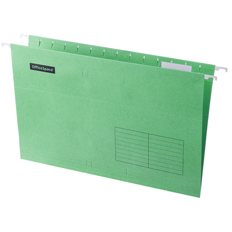 Подвесная папка OfficeSpace Foolscap (365*240мм), зеленая, 10 штук, 296365