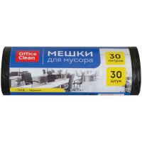 Мешки для мусора 30л OfficeClean ПНД, 48*55см, 7мкм, 30шт., черные, в рулоне, 228589 Мешки для мусора 30л OfficeClean ПНД, 48*55см, 7мкм, 30шт., черные, в рулоне, 228589
