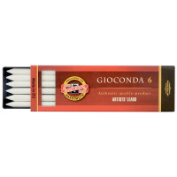 Белый художественный мелок Koh-I-Noor "Gioconda", 5,6мм, 6шт., пластиковый короб, 298321 Белый художественный мелок Koh-I-Noor "Gioconda", 5,6мм, 6шт., пластиковый короб, 298321