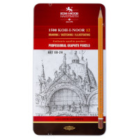 Набор карандашей ч/г Koh-I-Noor "1500 Art" 12шт., 8B-2H, заточен., метал. пенал, 138022 Набор карандашей ч/г Koh-I-Noor "1500 Art" 12шт., 8B-2H, заточен., метал. пенал, 138022