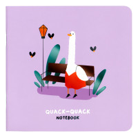 Записная книжка 170*170 мм 40л. на скрепке MESHU "Quack-Quack", soft-touch ламинация, выборочный УФ-лак, блок без линовки, 80г/м2, 357921 Записная книжка 170*170 мм 40л. на скрепке MESHU "Quack-Quack", soft-touch ламинация, выборочный УФ-лак, блок без линовки, 80г/м2, 357921