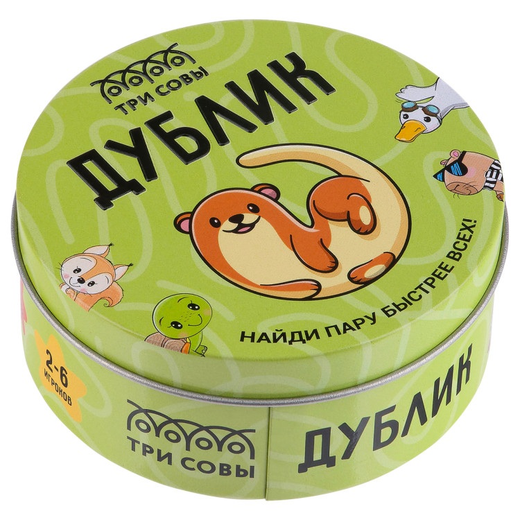 Игра настольная ТРИ СОВЫ "Дублик", 60 карточек, металлический бокс, 383072