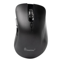 Мышь беспроводная Smartbuy 616AG, бесшумная работа кнопок, черный, 5btn+Roll, 384294