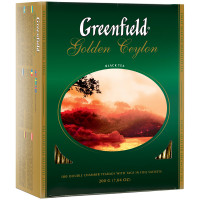 Чай Greenfield "Golden Ceylon", черный, 100 фольг. пакетиков по 2г, 159086 Чай Greenfield "Golden Ceylon", черный, 100 фольг. пакетиков по 2г, 159086