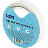 Клейкая лента двусторонняя OfficeSpace, 19мм*10м, бумажная основа, 362211 Клейкая лента двусторонняя OfficeSpace, 19мм*10м, бумажная основа, 362211