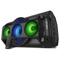 Колонка портативная Sven PS-680, 65W, Bluetooth, FM, USB, microSD, LED-дисплей, пульт, караоке, подсветка, черный, 353020 Колонка портативная Sven PS-680, 65W, Bluetooth, FM, USB, microSD, LED-дисплей, пульт, караоке, подсветка, черный, 353020