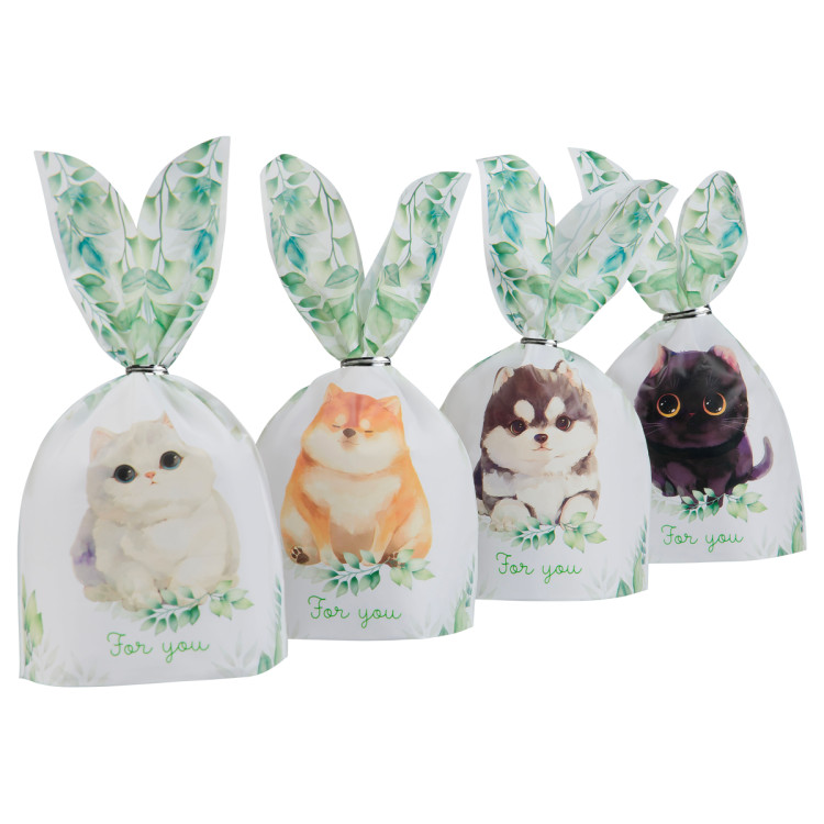 Набор подарочных пакетов 13.5*22 см, MESHU "Cute pets", 36шт., 383447