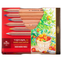 Карандаши цветные неокрашенный корпус Koh-I-Noor "Jumbo TRIOCOLOR 3154", 24цв, картон.упак. в термоусадке, 385285 Карандаши цветные неокрашенный корпус Koh-I-Noor "Jumbo TRIOCOLOR 3154", 24цв, картон.упак. в термоусадке, 385285