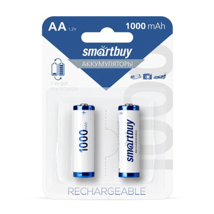 Аккумулятор Smartbuy AA (HR06) 1000mAh 2BL, 6 штук, 384281 Аккумулятор Smartbuy AA (HR06) 1000mAh 2BL, 6 штук, 384281