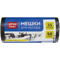 Мешки для мусора 35л OfficeClean ПНД, 48*55см, 7мкм, 50шт., черные, в рулоне, 243959 Мешки для мусора 35л OfficeClean ПНД, 48*55см, 7мкм, 50шт., черные, в рулоне, 243959