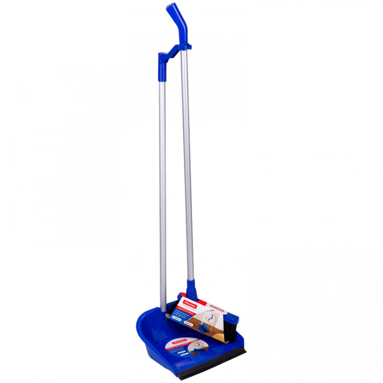Совок для мусора OfficeClean Professional со щеткой-сметкой, алюм.ручка 70см, пластик, резин. кромка, 266770 Совок для мусора OfficeClean Professional со щеткой-сметкой, алюм.ручка 70см, пластик, резин. кромка, 266770