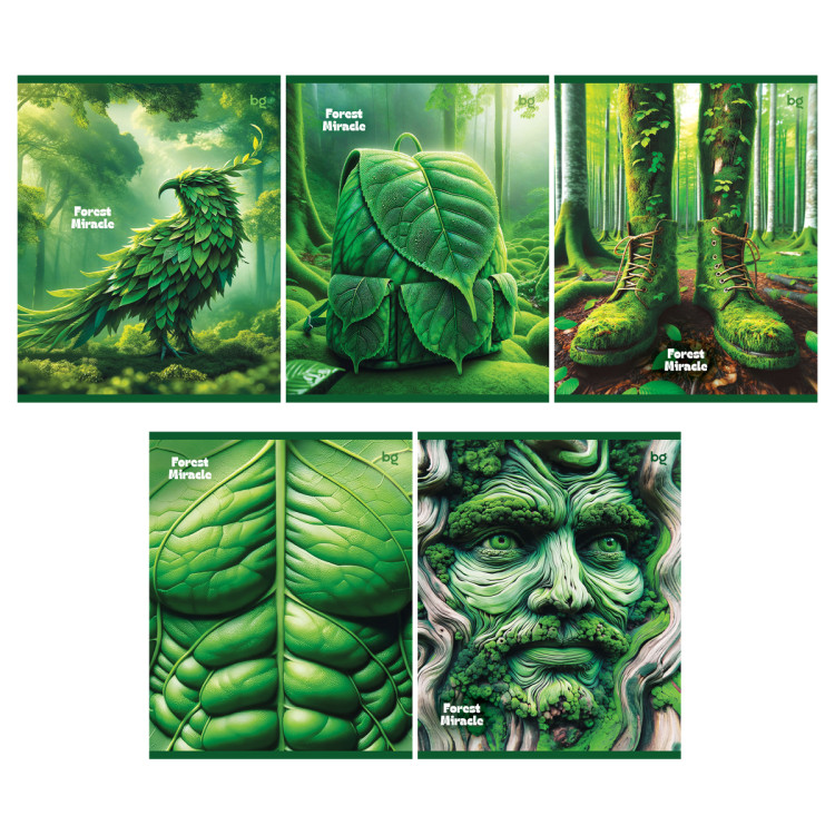 Тетрадь 96л., А5, линия BG "Forest miracle", эконом, 10 штук, 368821