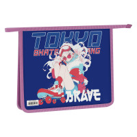 Папка для тетрадей 1 отделение, ArtSpace "Tokyo brave", А5, пластик, на молнии, 380274 Папка для тетрадей 1 отделение, ArtSpace "Tokyo brave", А5, пластик, на молнии, 380274