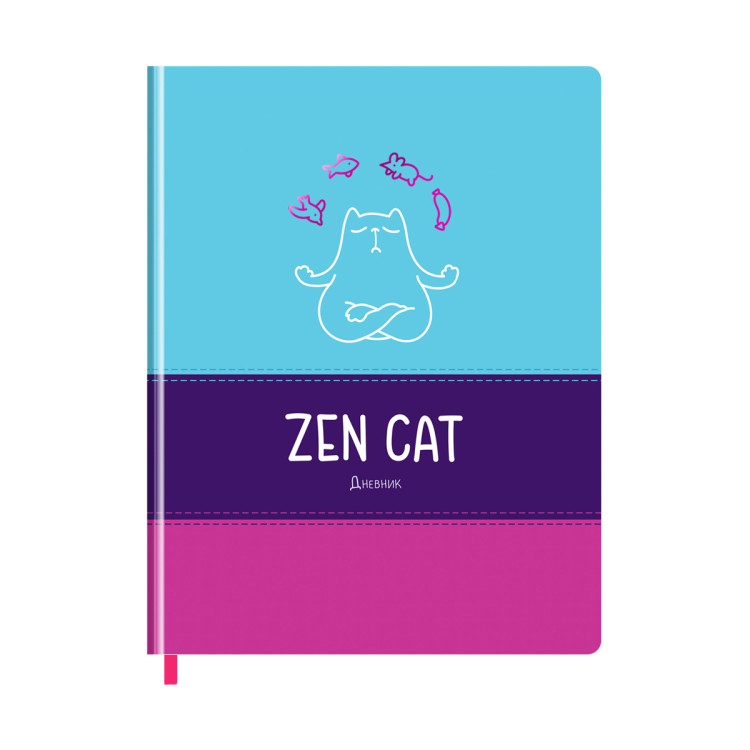 Дневник 1-11 кл. 48л. (твердый) BG "Zen cat", комбинированная иск. кожа, полноцветная печать, тиснение фольгой, ляссе, 345183 Дневник 1-11 кл. 48л. (твердый) BG "Zen cat", комбинированная иск. кожа, полноцветная печать, тиснение фольгой, ляссе, 345183