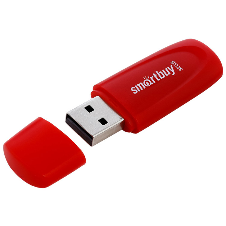 Память Smart Buy "Scout"  32GB, USB 2.0 Flash Drive, красный, 350458