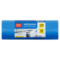 Мешки для мусора 120л OfficeClean ПНД, 70*110см, 25мкм, 10шт., синие, в рулоне, 344046 Мешки для мусора 120л OfficeClean ПНД, 70*110см, 25мкм, 10шт., синие, в рулоне, 344046