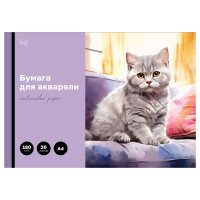 Папка для акварели, 20л., А4 BG "Котенок", 180г/м2, 368574 Папка для акварели, 20л., А4 BG "Котенок", 180г/м2, 368574
