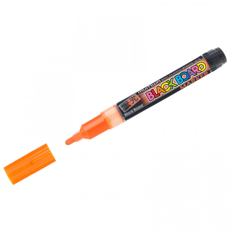 Маркер меловой MunHwa "Black Board Marker" оранжевый, 3мм, водная основа, 260041