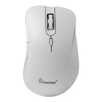 Мышь беспроводная Smartbuy 616AG, бесшумная работа кнопок, белый, 5btn+Roll, 384293