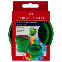Стакан для воды Faber-Castell "Clic&Go", складной, зеленый мрамор, 386611 Стакан для воды Faber-Castell "Clic&Go", складной, зеленый мрамор, 386611