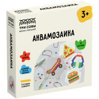 Аквамозаика ТРИ СОВЫ "Главный герой", набор инструментов, трафареты, картонная коробка 12*12см, 359679 Аквамозаика ТРИ СОВЫ "Главный герой", набор инструментов, трафареты, картонная коробка 12*12см, 359679