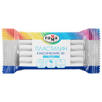 Пластилин Гамма "Классический", белый, 50г, 20 штук, 274081