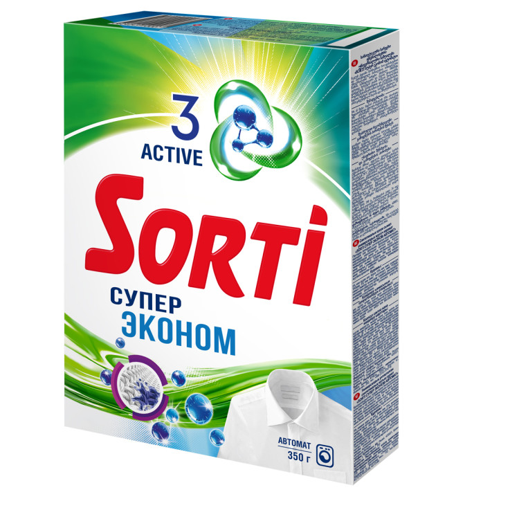 Порошок для машинной стирки Sorti "Супер Эконом", 350г, 284956