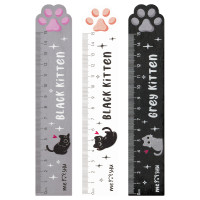 Линейка 15см MESHU "Paw", деревянная, ассорти, европодвес, 367723 Линейка 15см MESHU "Paw", деревянная, ассорти, европодвес, 367723