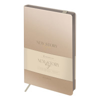 Ежедневник недатированный, А5, 136л., кожзам, Greenwich Line "New Story. Beige", тон. блок, 342846