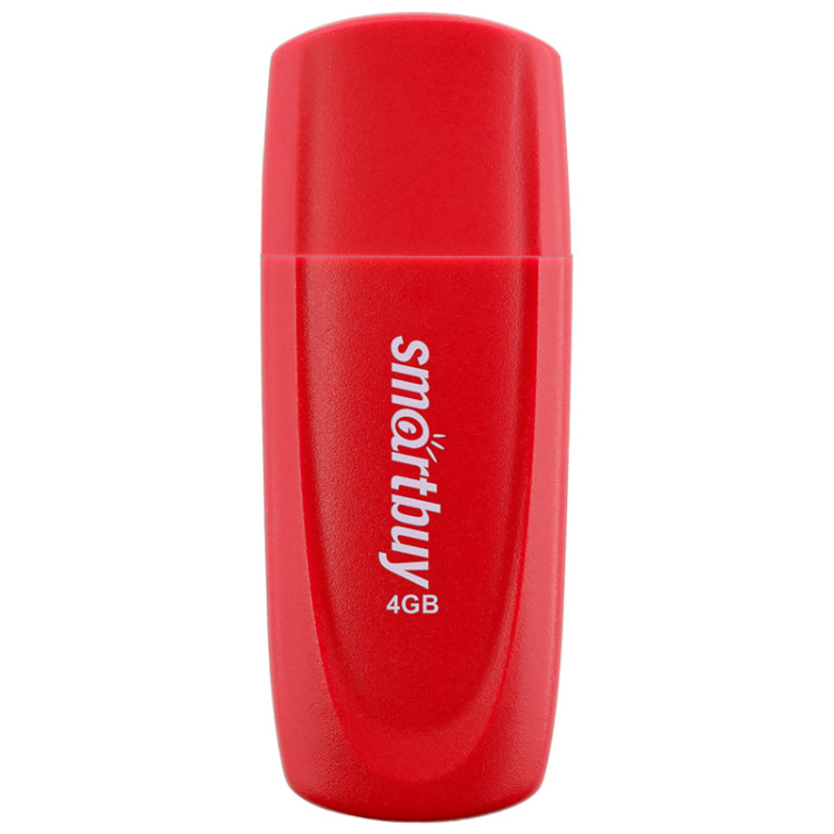 Память Smart Buy "Scout"  4GB, USB 2.0 Flash Drive, красный, 350446