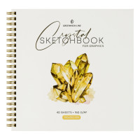 Скетчбук для графики и эскизов 40л., 190*190 Greenwich Line "Crystal. Golden Stone", на гребне, 160г/м2, 344726 Скетчбук для графики и эскизов 40л., 190*190 Greenwich Line "Crystal. Golden Stone", на гребне, 160г/м2, 344726