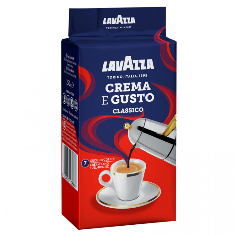 Кофе молотый Lavazza "Crema e Gusto", вакуумный пакет, 250г, 235848