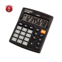 Калькулятор настольный Citizen SDC-805NR, 8 разр., двойное питание, 105*120*21мм, черный, 268476 Калькулятор настольный Citizen SDC-805NR, 8 разр., двойное питание, 105*120*21мм, черный, 268476