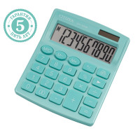 Калькулятор настольный Citizen SDC-810NR-GN, 10 разрядов, двойное питание, 102*124*25мм, бирюзовый, 292291 Калькулятор настольный Citizen SDC-810NR-GN, 10 разрядов, двойное питание, 102*124*25мм, бирюзовый, 292291