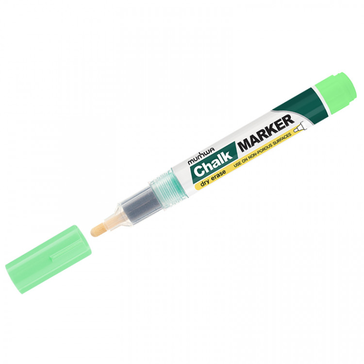 Маркер меловой MunHwa "Chalk Marker" зеленый, 3мм, спиртовая основа, пакет, 227222 Маркер меловой MunHwa "Chalk Marker" зеленый, 3мм, спиртовая основа, пакет, 227222