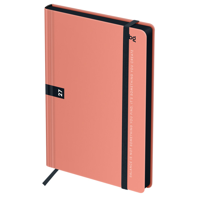 Ежедневник датированный 2027г, А5, 176л., 7БЦ BG"Monochrome. Apricot", коралловый, soft tuch, 390335 Ежедневник датированный 2027г, А5, 176л., 7БЦ BG"Monochrome. Apricot", коралловый, soft tuch, 390335