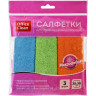Салфетки для уборки OfficeClean "Стандарт", набор 3шт., микрофибра, 30*30см, европодвес, 252716 Салфетки для уборки OfficeClean