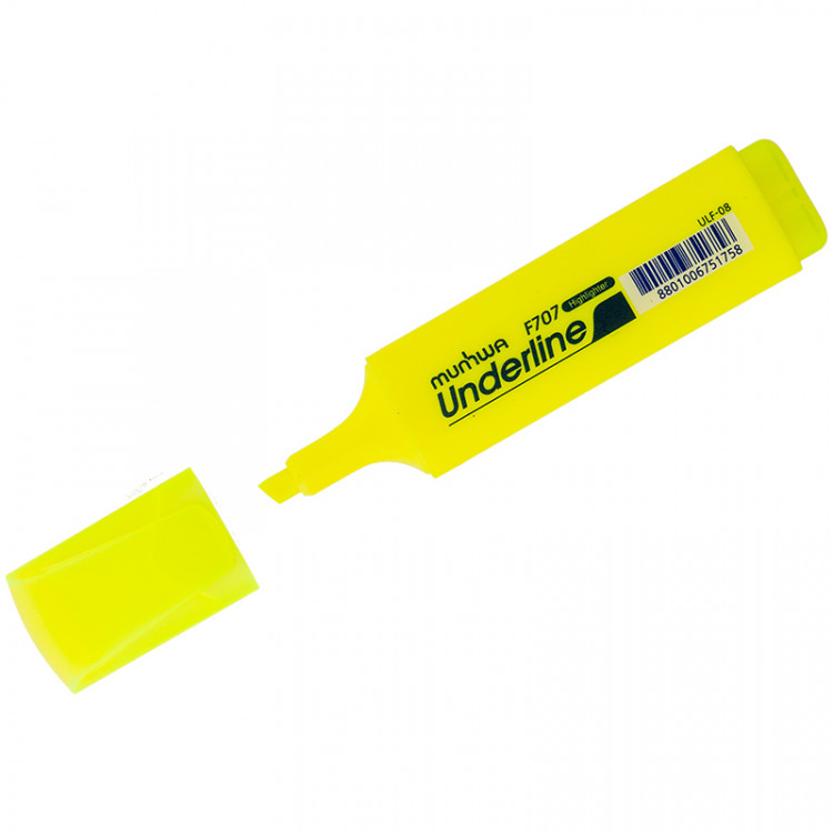 Текстовыделитель MunHwa "UnderLine" желтый, 1-5мм, 234209 Текстовыделитель MunHwa "UnderLine" желтый, 1-5мм, 234209