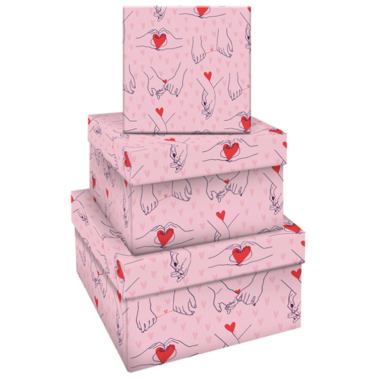 Набор квадратных коробок 3в1, MESHU "Falling in love", (19,5*19,5*11-15,5*15,5*9см), 341872 Набор квадратных коробок 3в1, MESHU "Falling in love", (19,5*19,5*11-15,5*15,5*9см), 341872