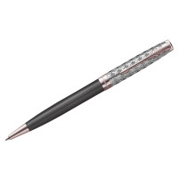 Ручка шариковая Parker "Sonnet Premium Metal&Grey PGT" черная, 1,0мм, поворот., подарочная упаковка, 317507 Ручка шариковая Parker "Sonnet Premium Metal&Grey PGT" черная, 1,0мм, поворот., подарочная упаковка, 317507