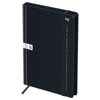 Ежедневник датированный 2027г, А5, 176л., 7БЦ BG"Monochrome. Black", черный, soft tuch, 390329
