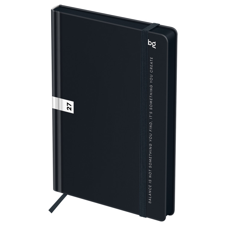 Ежедневник датированный 2027г, А5, 176л., 7БЦ BG"Monochrome. Black", черный, soft tuch, 390329 Ежедневник датированный 2027г, А5, 176л., 7БЦ BG"Monochrome. Black", черный, soft tuch, 390329