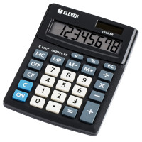 Калькулятор настольный Eleven Business Line CMB801-BK, 8 разрядов, двойное питание, 102*137*31мм, черный, 339197 Калькулятор настольный Eleven Business Line CMB801-BK, 8 разрядов, двойное питание, 102*137*31мм, черный, 339197