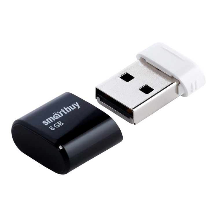 Память Smart Buy "Lara"  8GB, USB 2.0 Flash Drive, черный, 225757