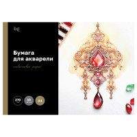 Папка для акварели 10л. А4, BG "Антикварная брошь", 270г/м2, 368567 Папка для акварели 10л. А4, BG "Антикварная брошь", 270г/м2, 368567