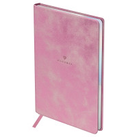 Ежедневник недатированный, А5, 136л., кожзам, BG "Shimmer. Pink", розовый, голографический срез, 370248