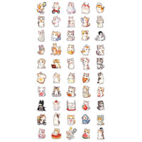 Набор наклеек ПВХ MESHU "Funny cats",8,5*13 см., 50 наклеек инд. уп., европодвес, 381895