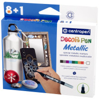 Набор маркеров для декорирования Centropen "Decor Pen Metallic 2737" 08цв.+1, пулевид, 1,5мм, картон. уп., европодвес, 335980 Набор маркеров для декорирования Centropen "Decor Pen Metallic 2737" 08цв.+1, пулевид, 1,5мм, картон. уп., европодвес, 335980