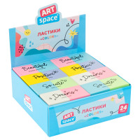 Ластик ArtSpace "Colors", прямоугольный, 44*22*11мм, 24 штук, 336989 Ластик ArtSpace "Colors", прямоугольный, 44*22*11мм, 24 штук, 336989