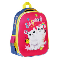 Ранец ArtSpace School Friend "Cute Cats" 39*30*18см, 2 отделения, 2 кармана, анатомическая спинка, 347914